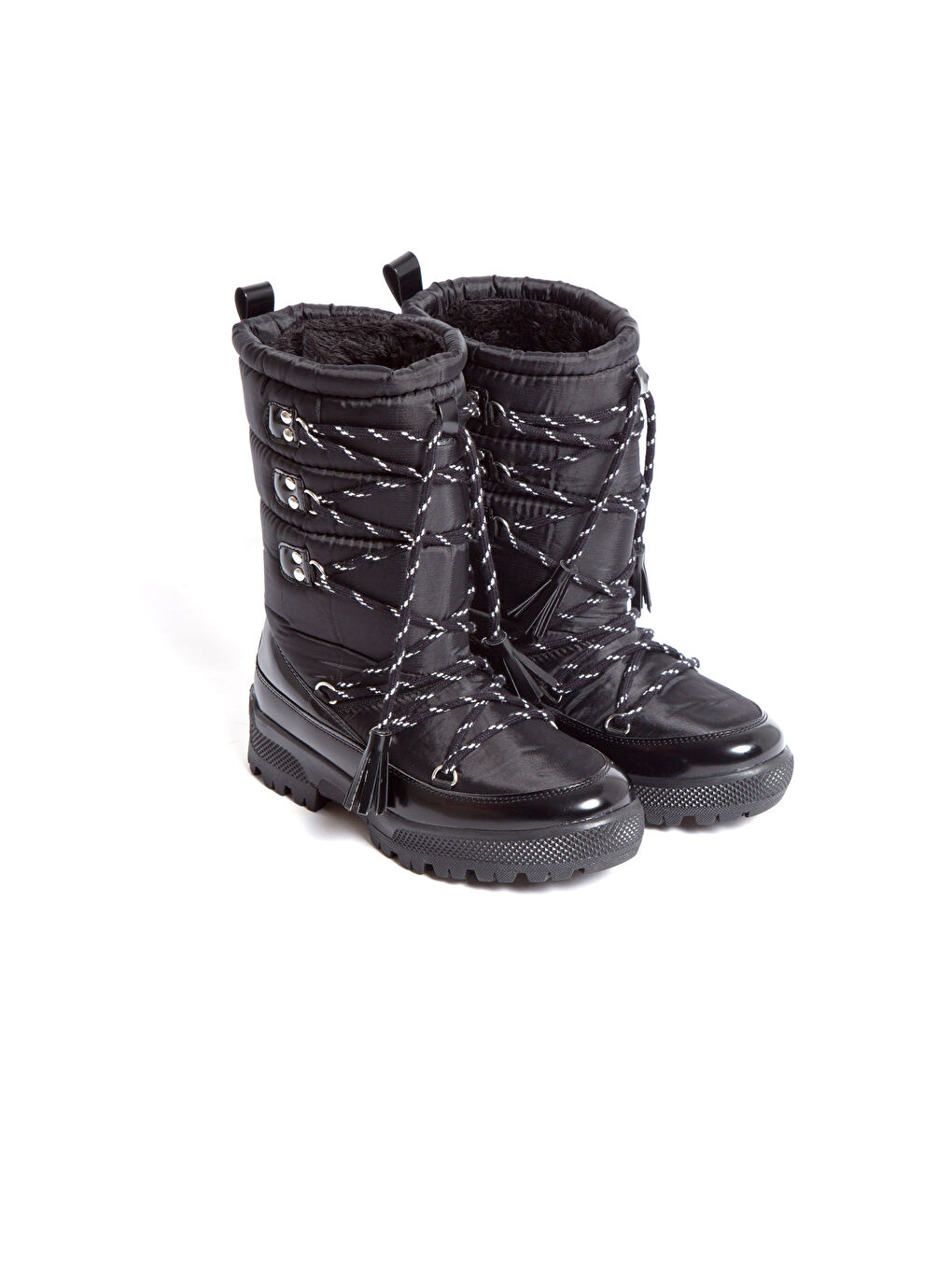 Жена Черно Ботинки-1