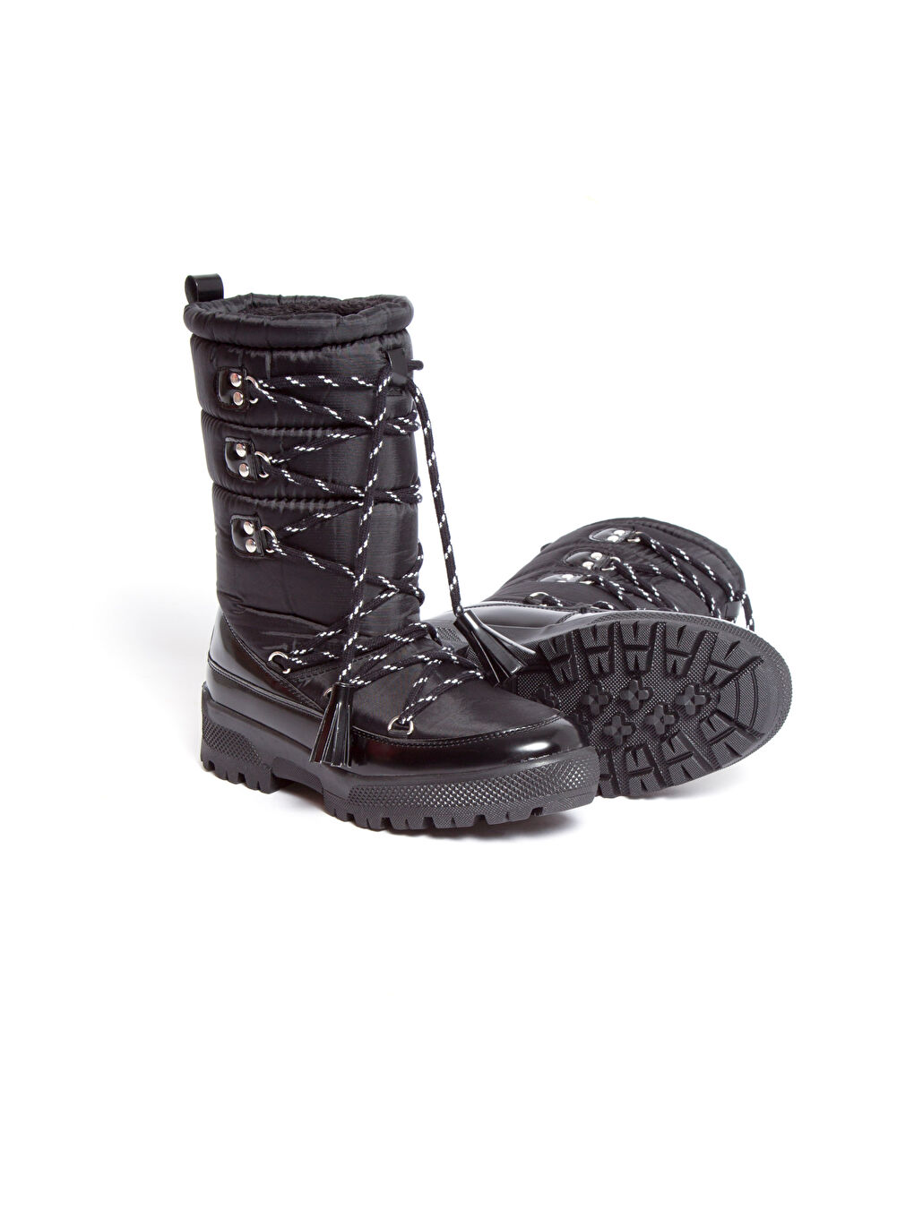 Жена Черно Ботинки-2