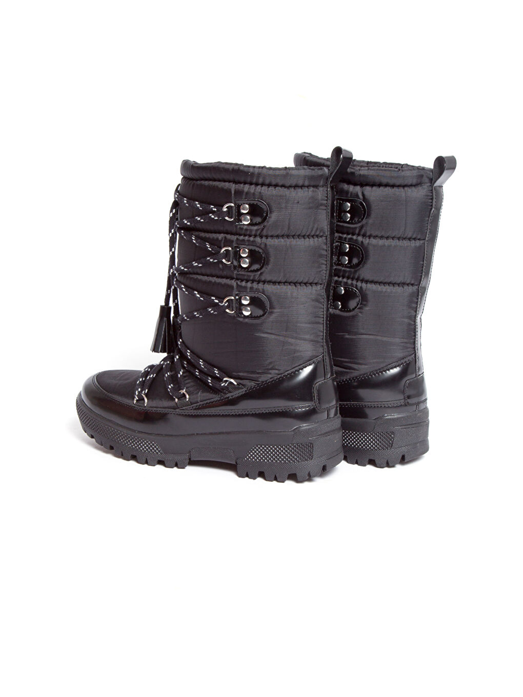 Жена Черно Ботинки-3