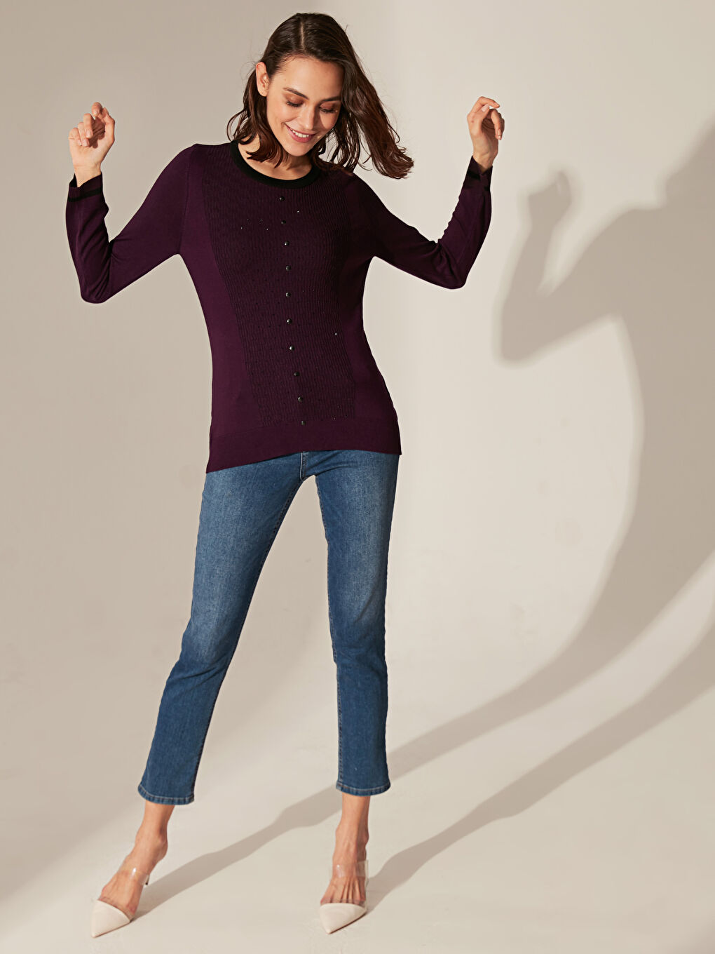 سترة بنفسجى نساء-1