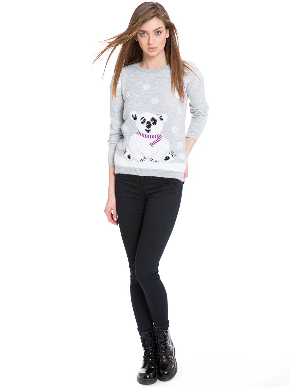 LCW Vision Frau GREY Pullover -7K7102Z6-D5P