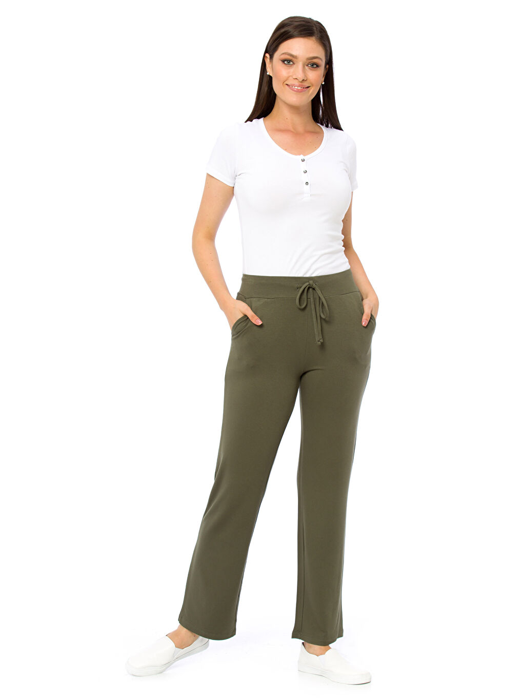 Woman KHAKI Sweatpants-2