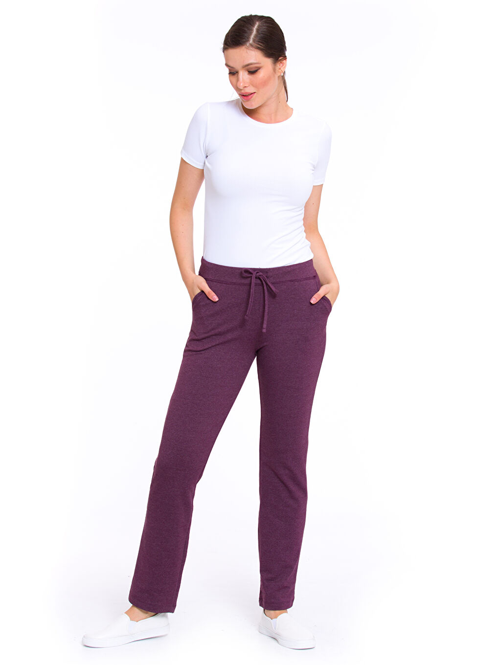 LCWAIKIKI Basic Woman PURPLE Sweatpants -7K7669Z8-ECU