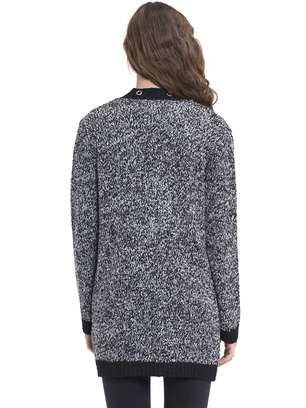 Self-Patterned Tricot Cardigan-1