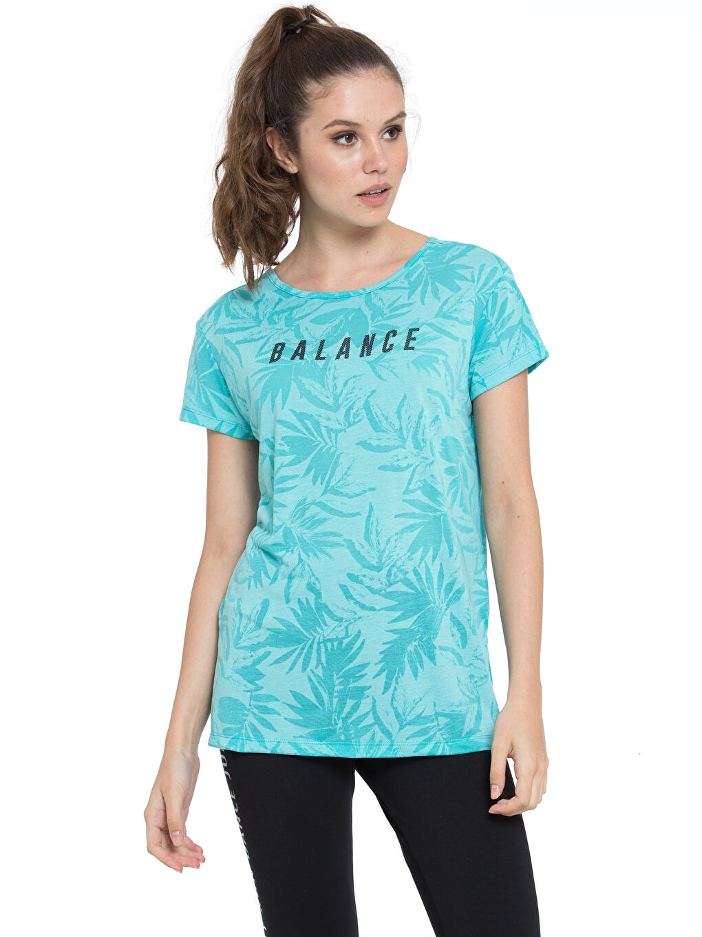 Su Yeşili Spor Tişört-1