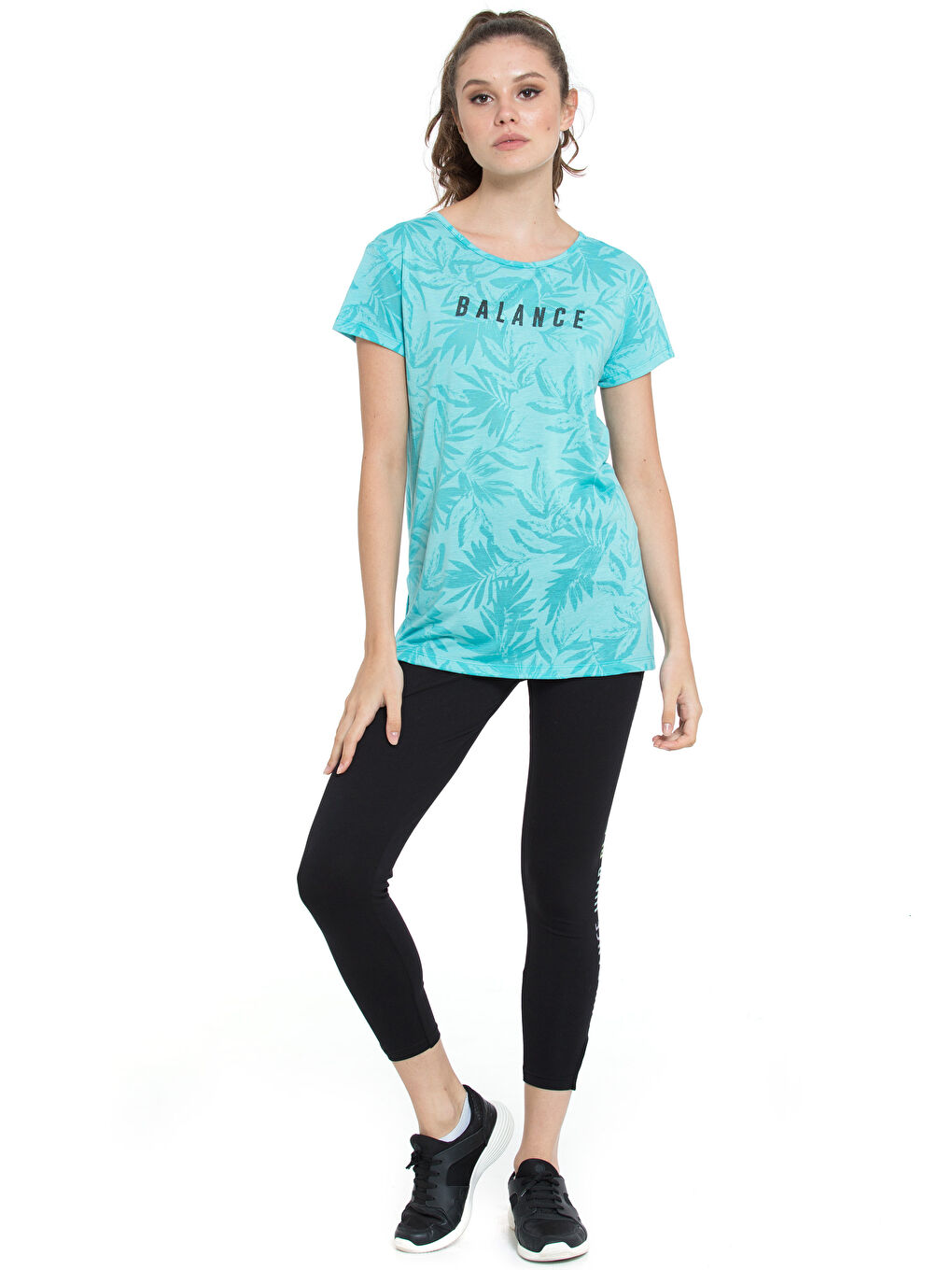 Su Yeşili Spor Tişört-3