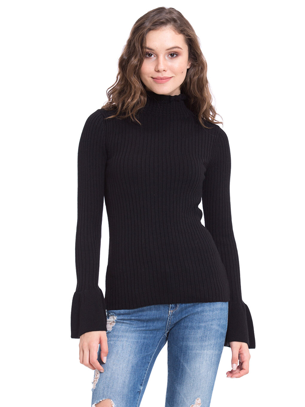 LCW Vision Frau SCHWARZ Pullover -7K7950Z8-CVL