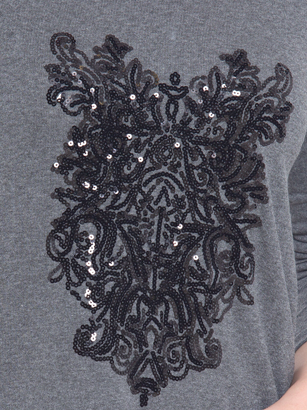 Antrasit Melanj Tişört-3