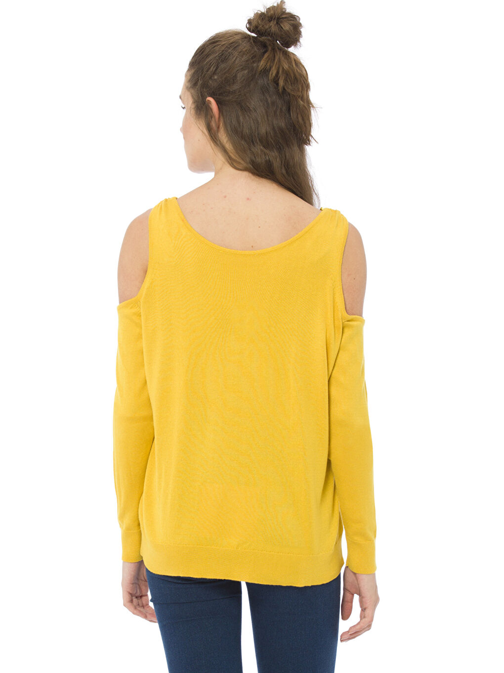 LCW Vision U-Ausschnitt Regulär Langarm Für Damen Strickpullover -7K8465Z8-G1Q