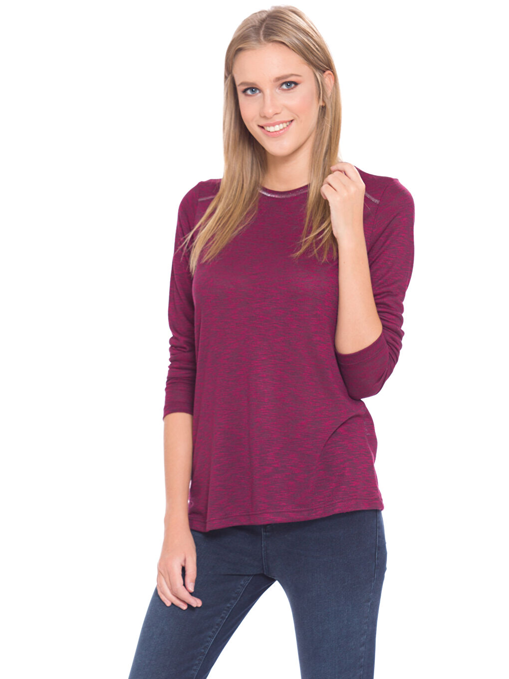 Fuşya Melanj Tişört