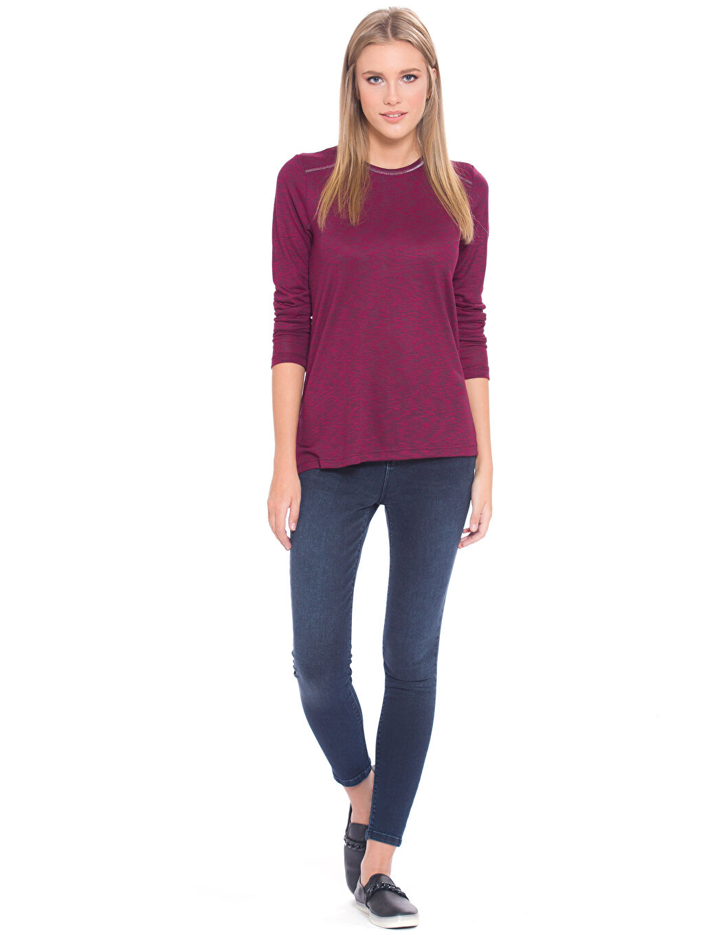 Fuşya Melanj Tişört-2