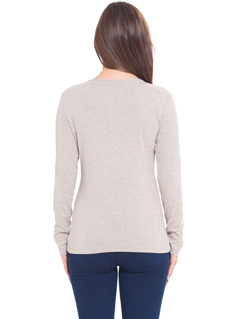 Kahverengi Kahve Melanj Tişört-1