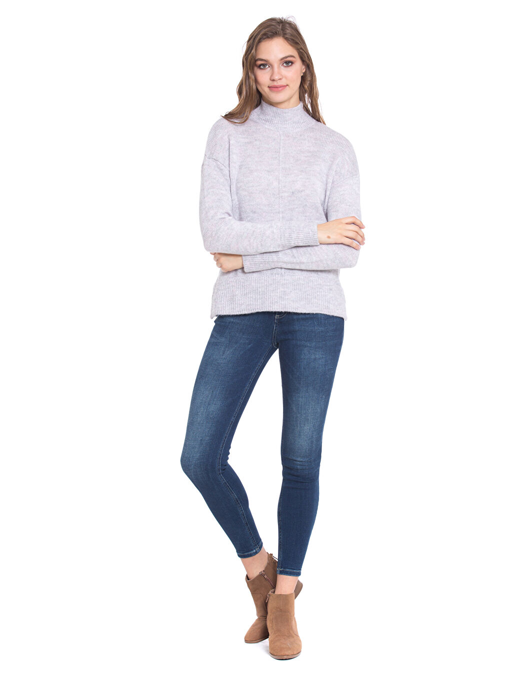 LCWAIKIKI Basic Frau LILAC Pullover -7K8851Z8-ENP