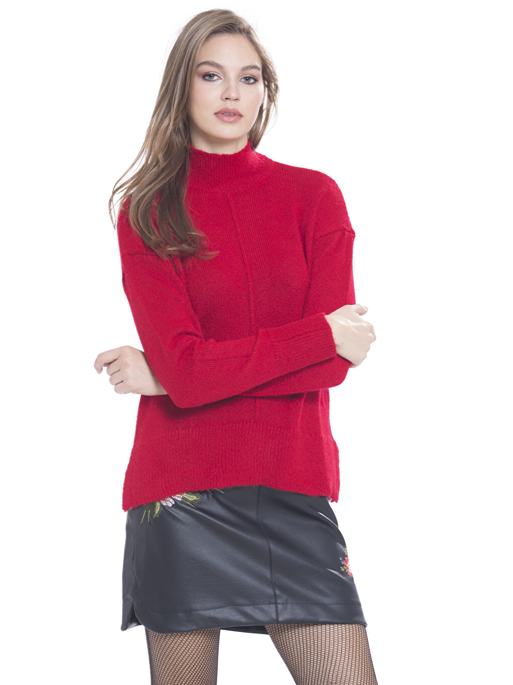 Woman Red Sweater