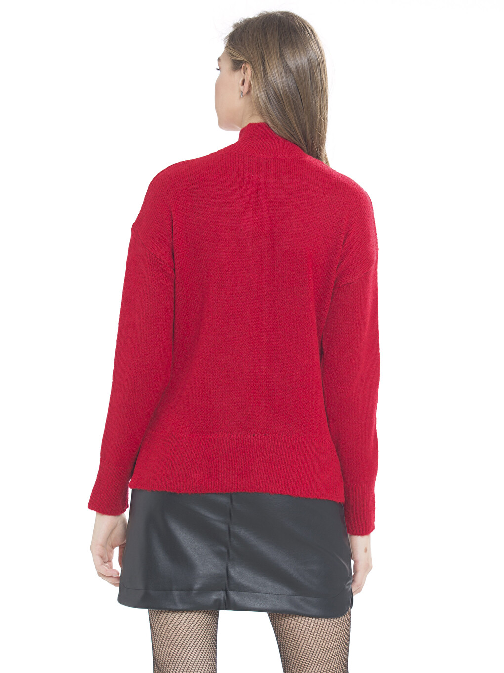 Woman Red Sweater-1