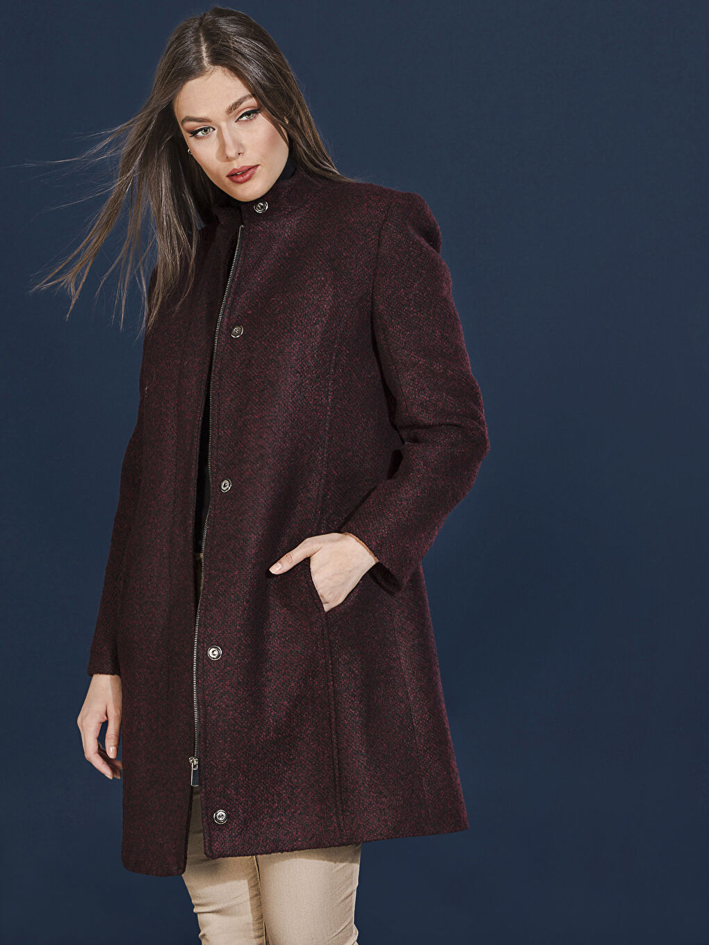 Palton din amestec de lână VISINIU Femeie