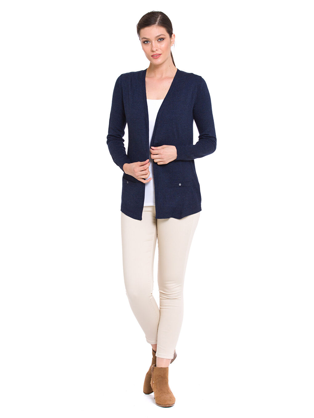 Woman NAVY Cardigan-2