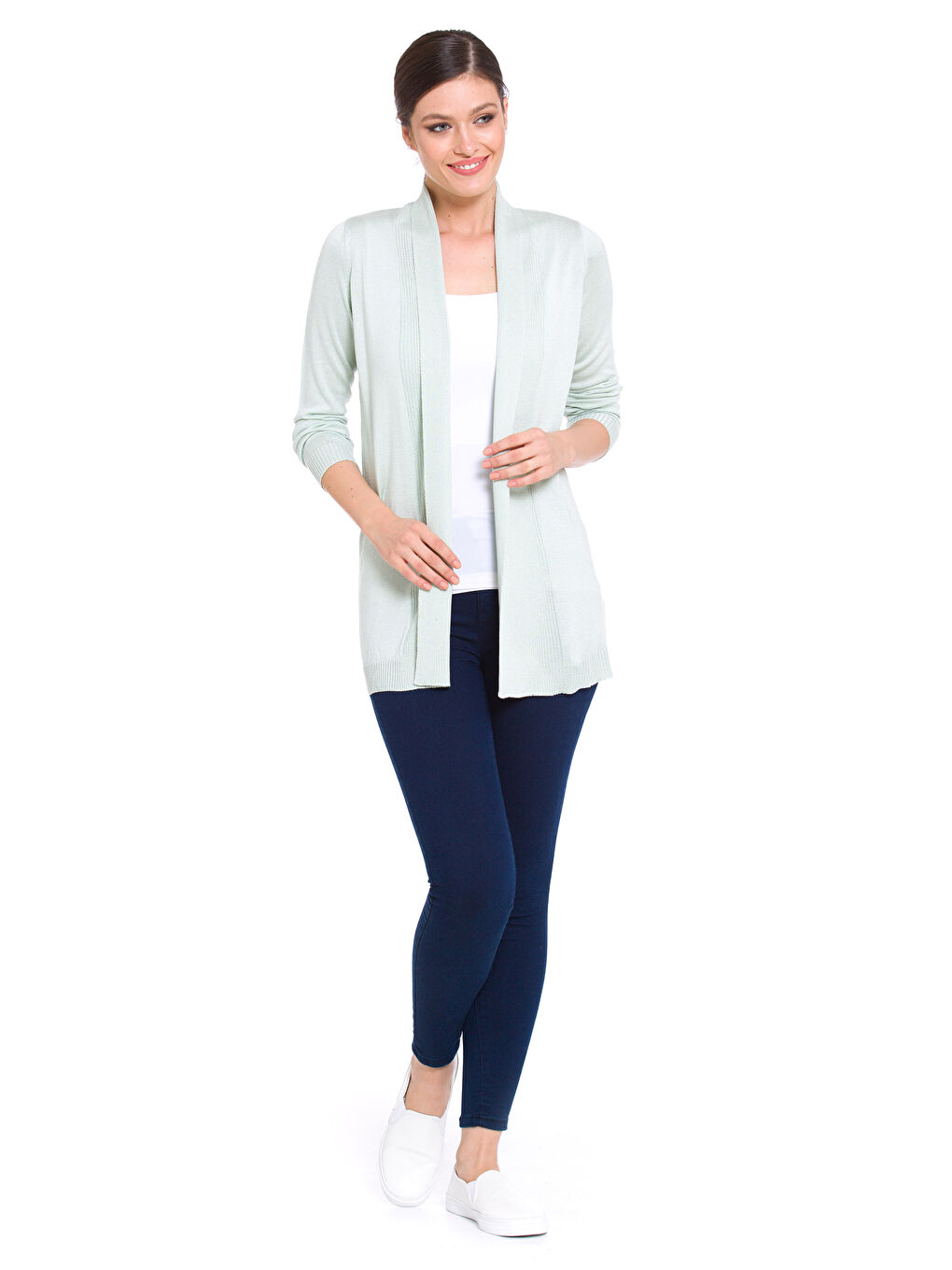 LCWAIKIKI Basic Frau GRÜN Cardigan -7K9171Z8-ECF