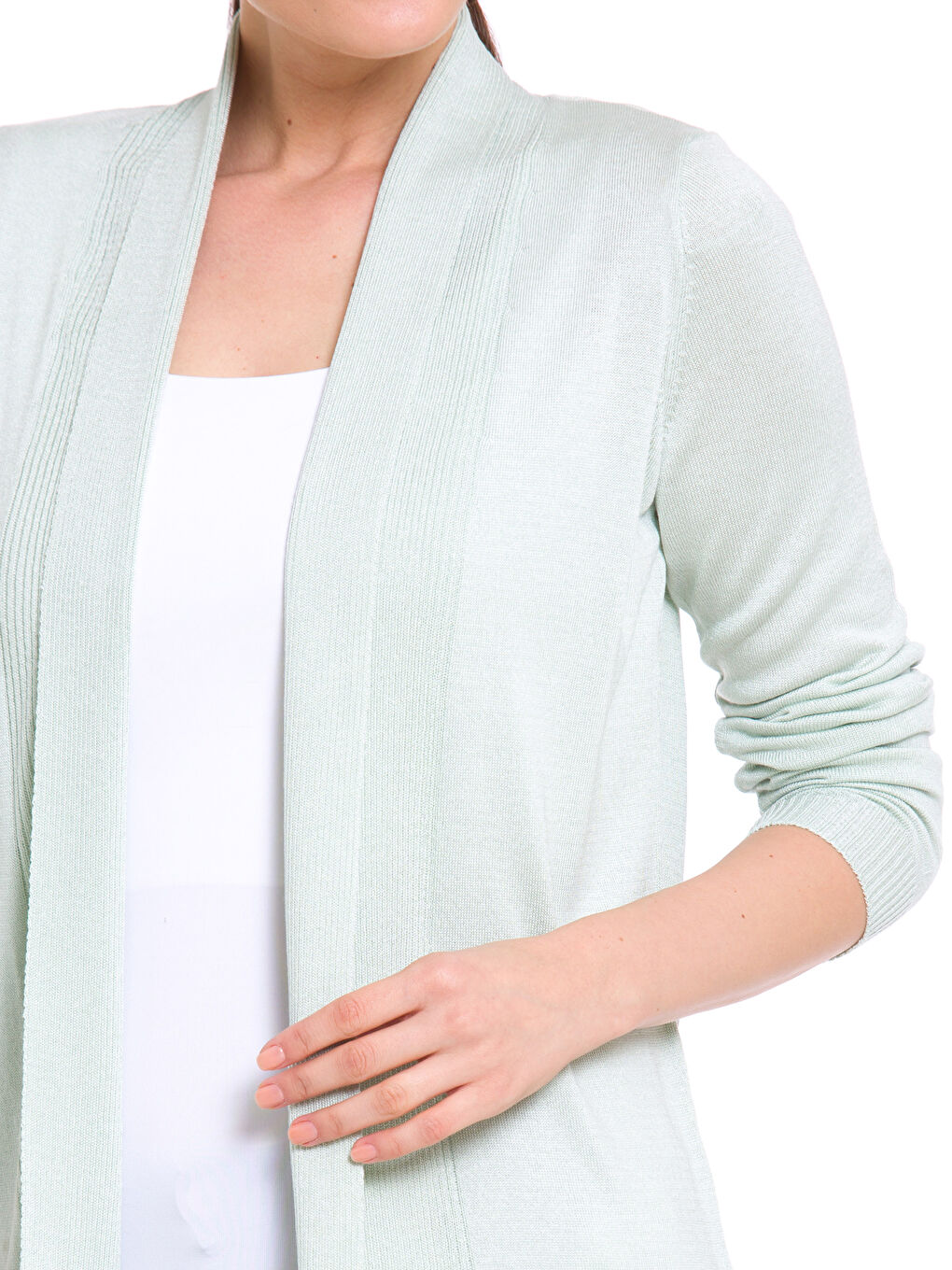 LCWAIKIKI Basic Frau GRÜN Cardigan -7K9171Z8-ECF