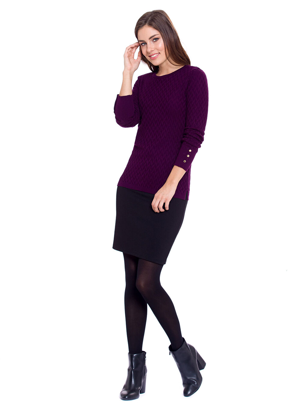 Woman PURPLE Sweater-2