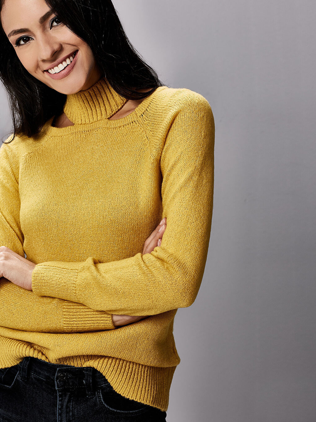 Frau GELB Pullover