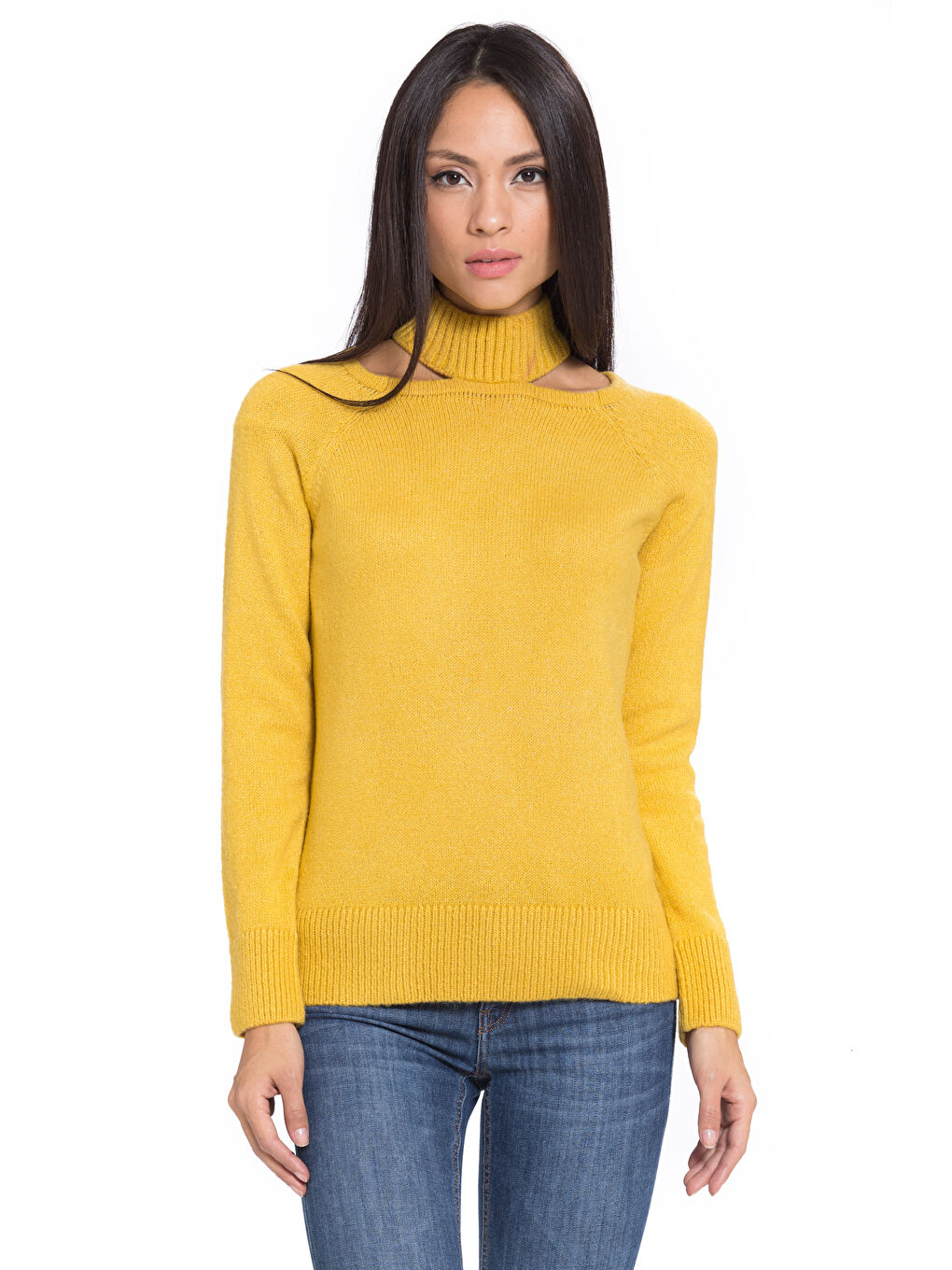 Frau GELB Pullover-1