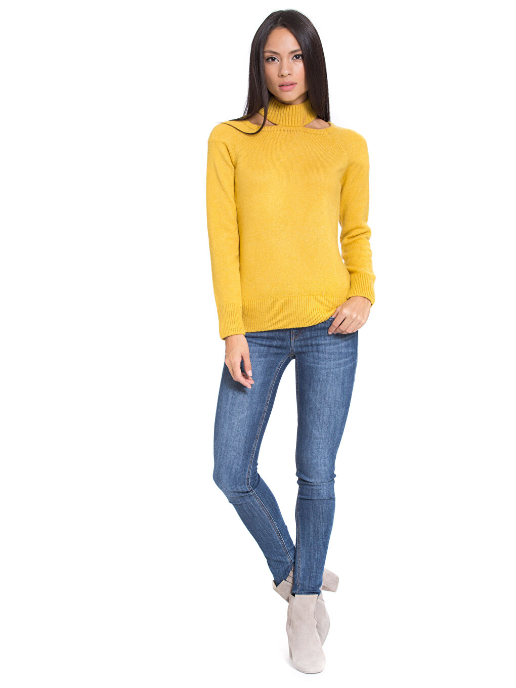Frau GELB Pullover-3