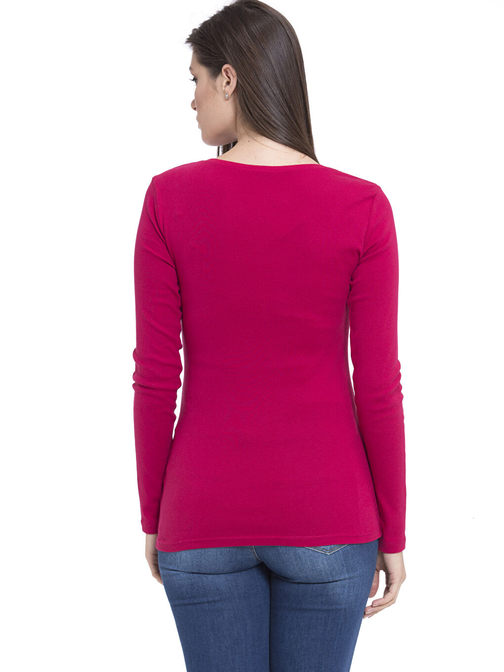 Koyu Fuşya Tişört-1
