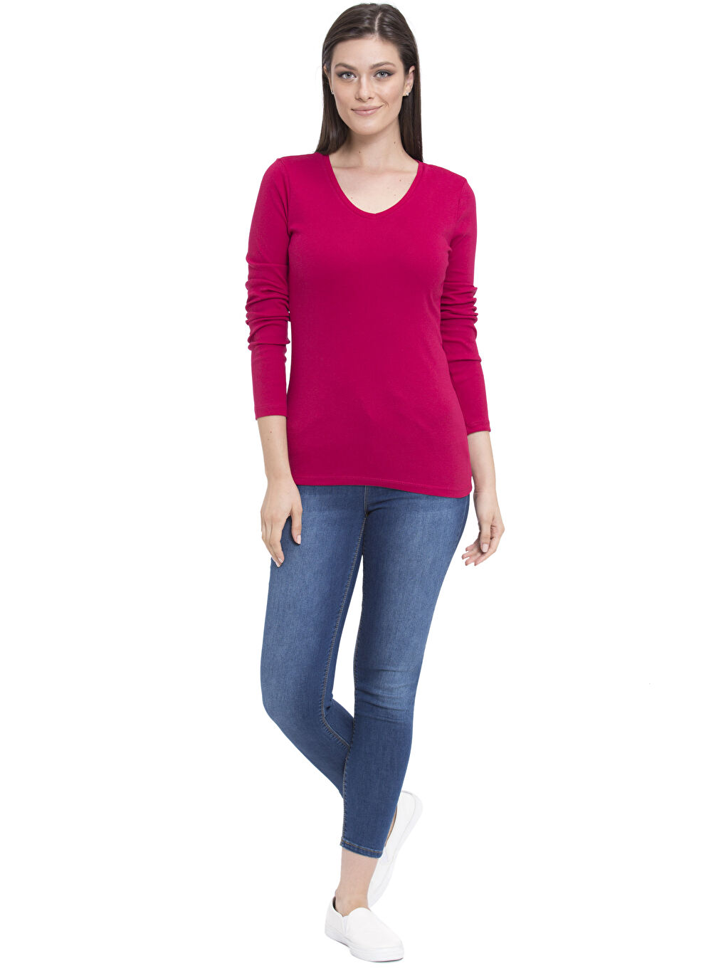 Koyu Fuşya Tişört-2