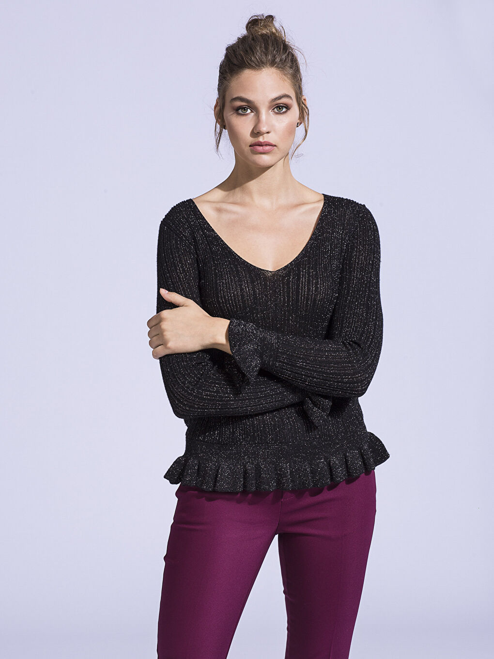 LCW Vision Frau SCHWARZ Pullover -7K9638Z8-CVL