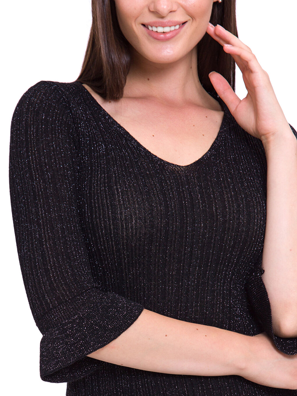 LCW Vision Frau SCHWARZ Pullover -7K9638Z8-CVL