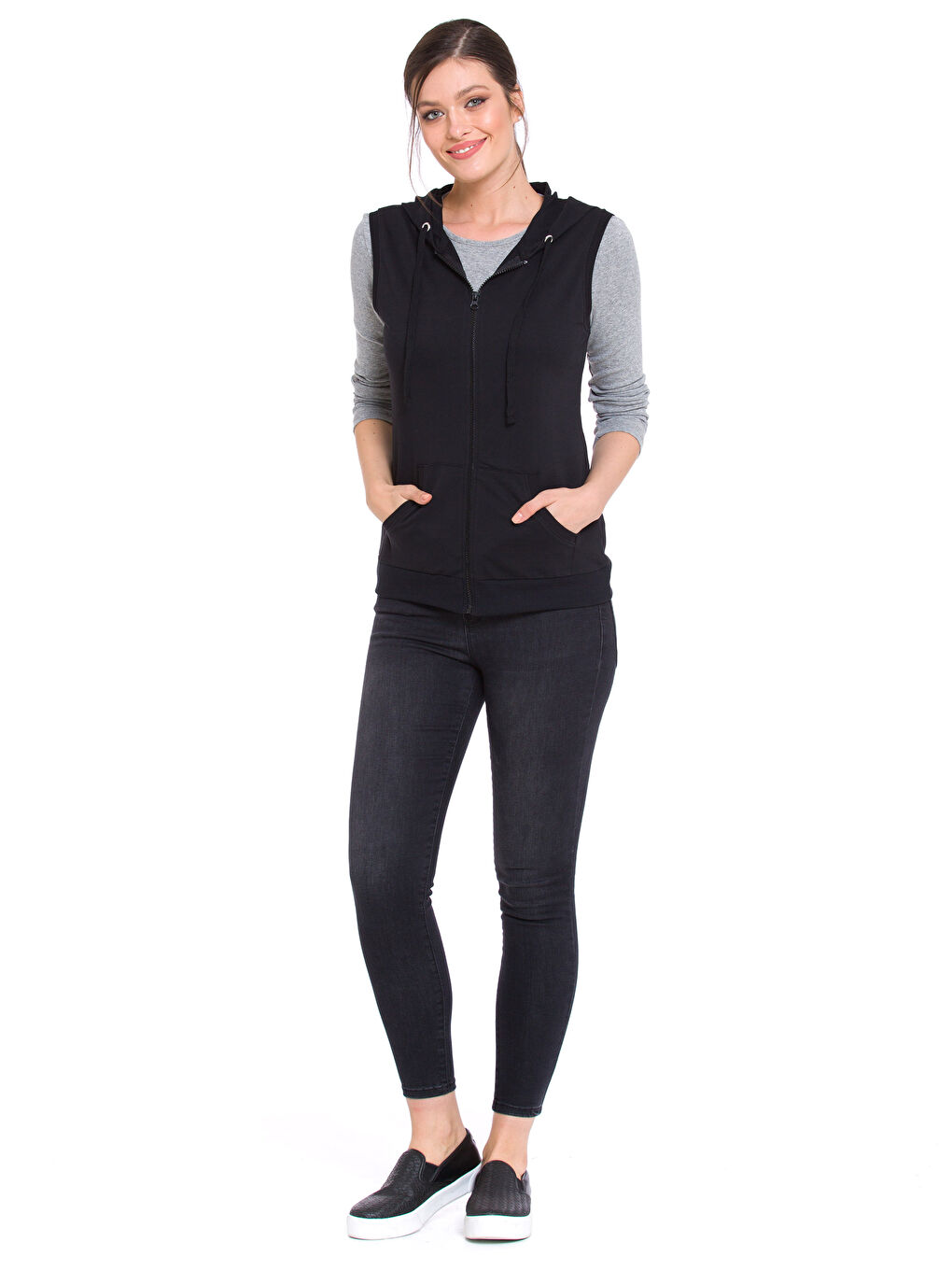 Woman BLACK Waistcoat-2
