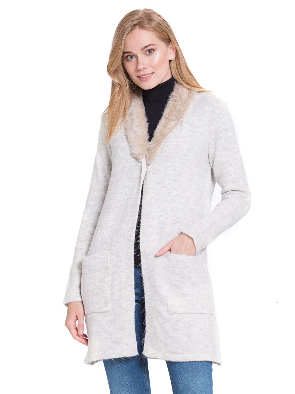 Женщины Бежевый Кардиган