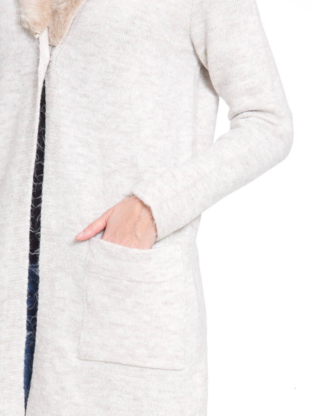 Женщины Бежевый Кардиган-3