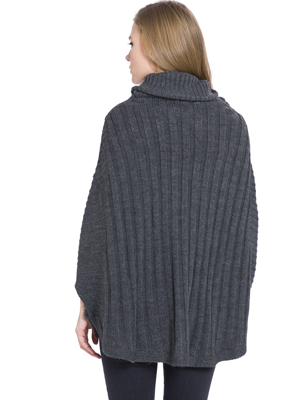 Poncho GRIS Femme-1
