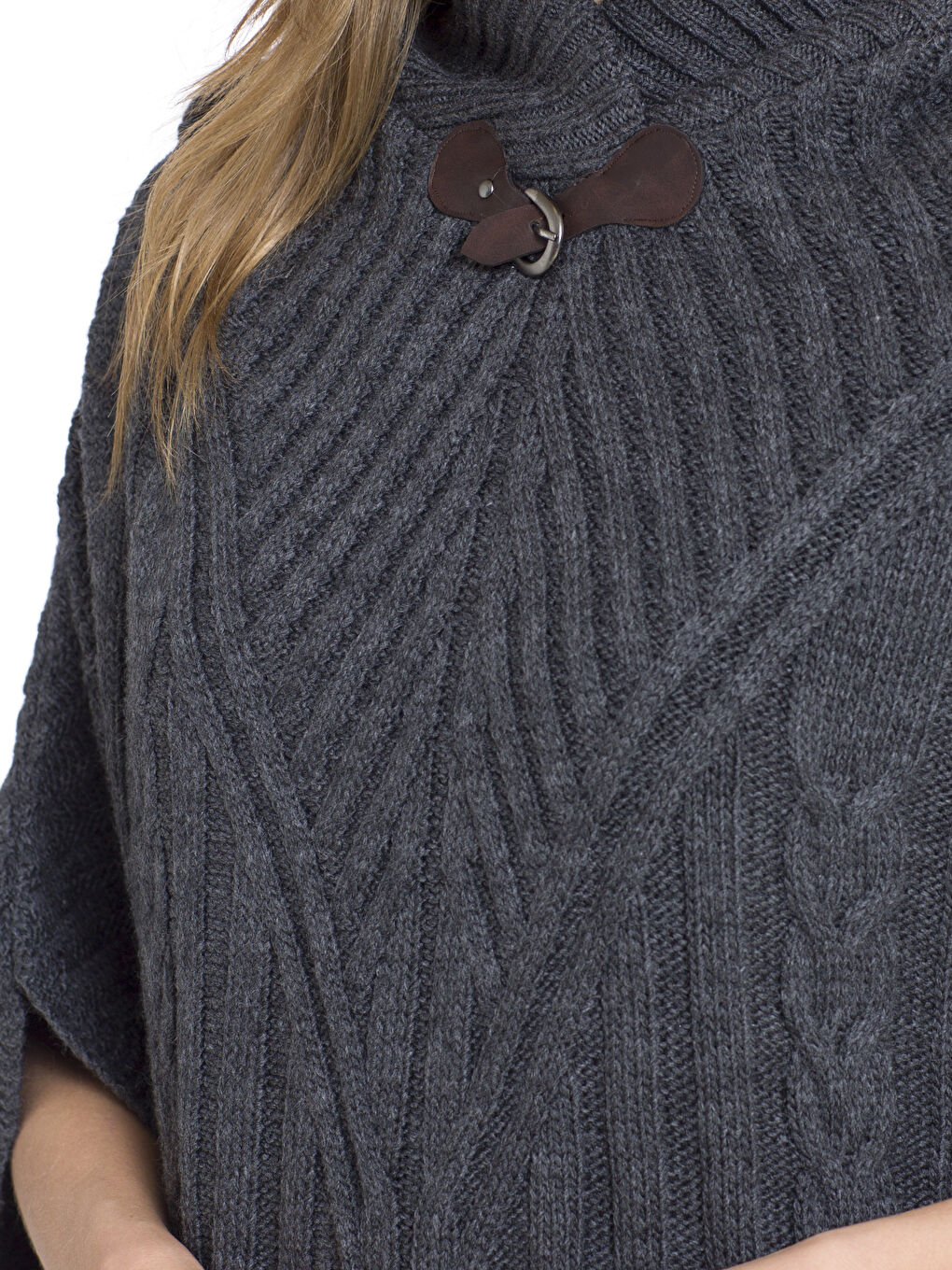 Poncho GRIS Femme-3