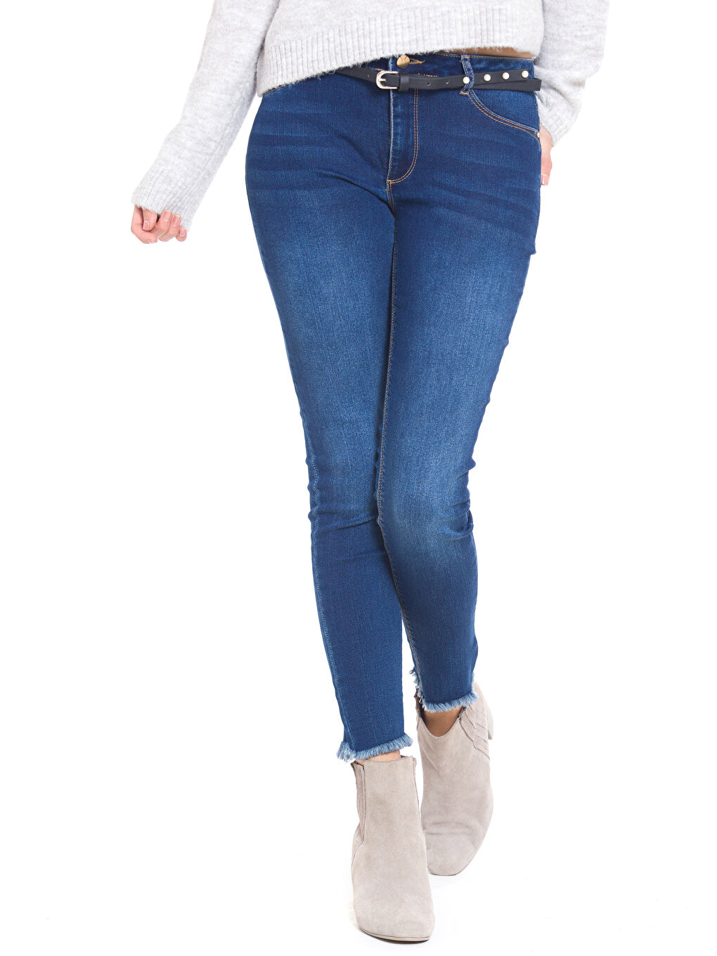 Orta İndigo Rodeo Jean Pantolon-1