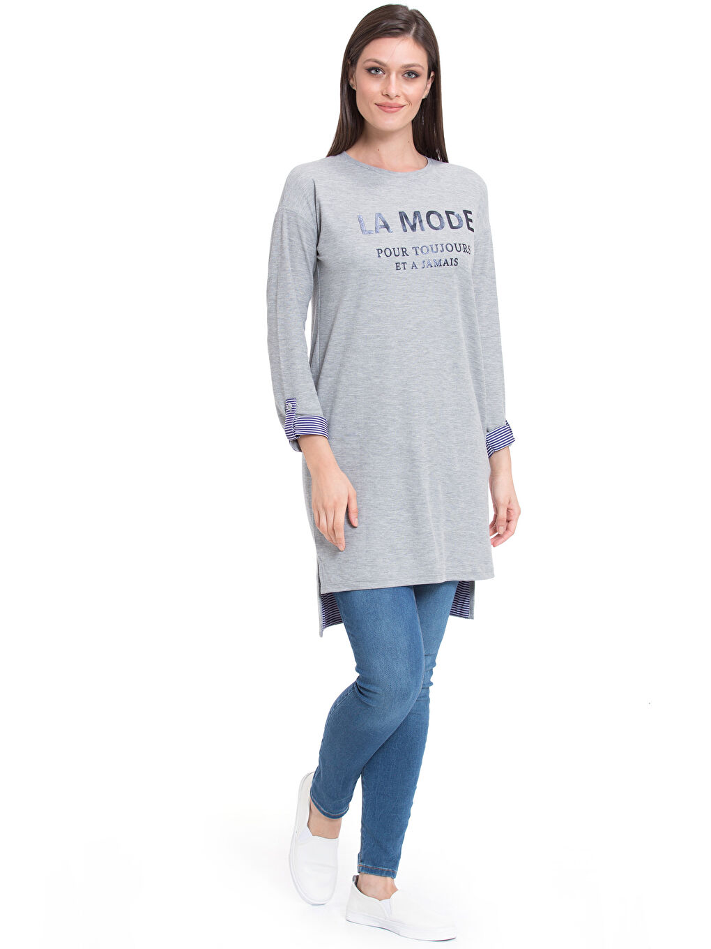 Siyah-Açık Lacivert-Pembe Tunik-2