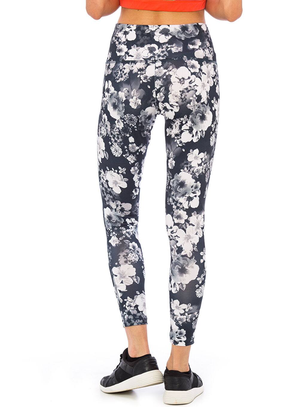 Woman WHITE Sports Leggings-2