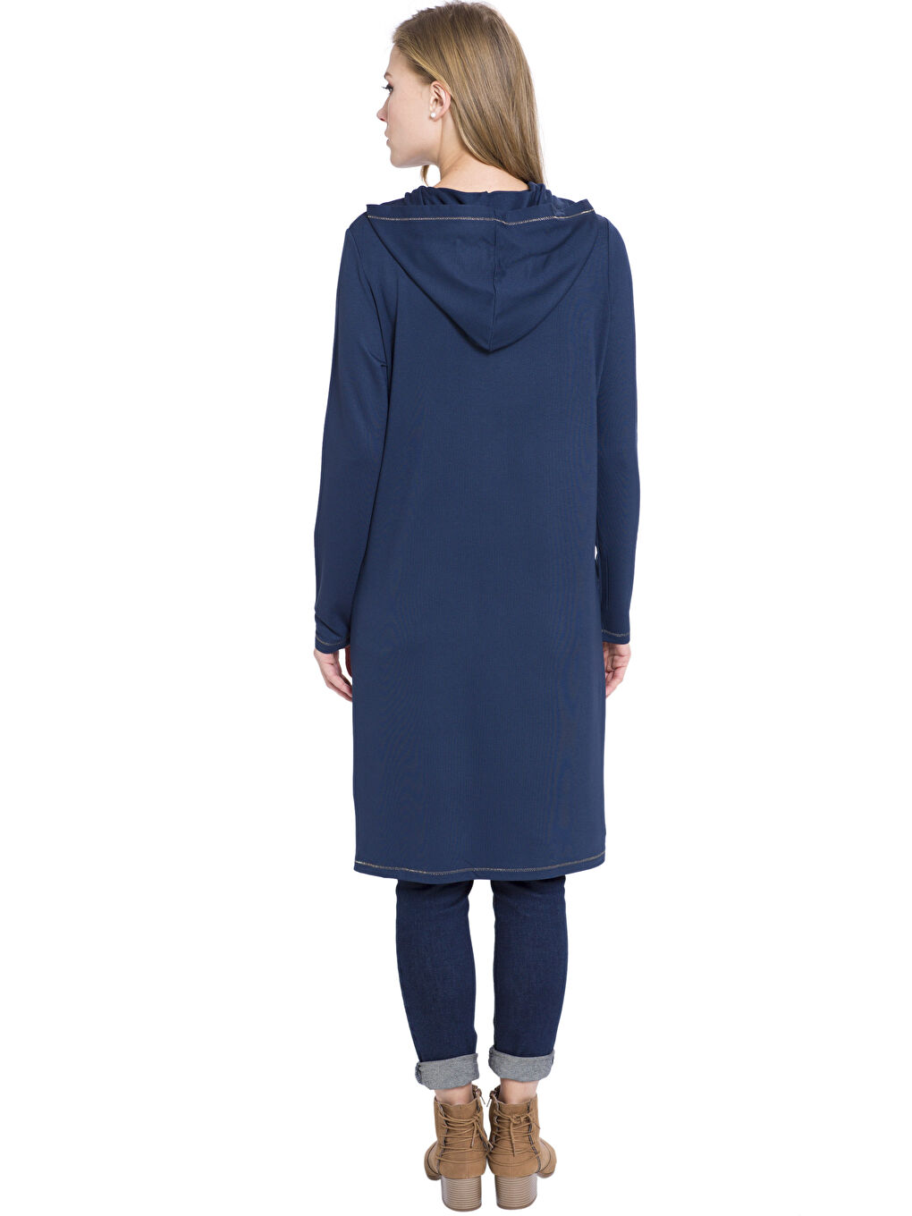 Lacivert Fermuarlı Sweatshirt-1