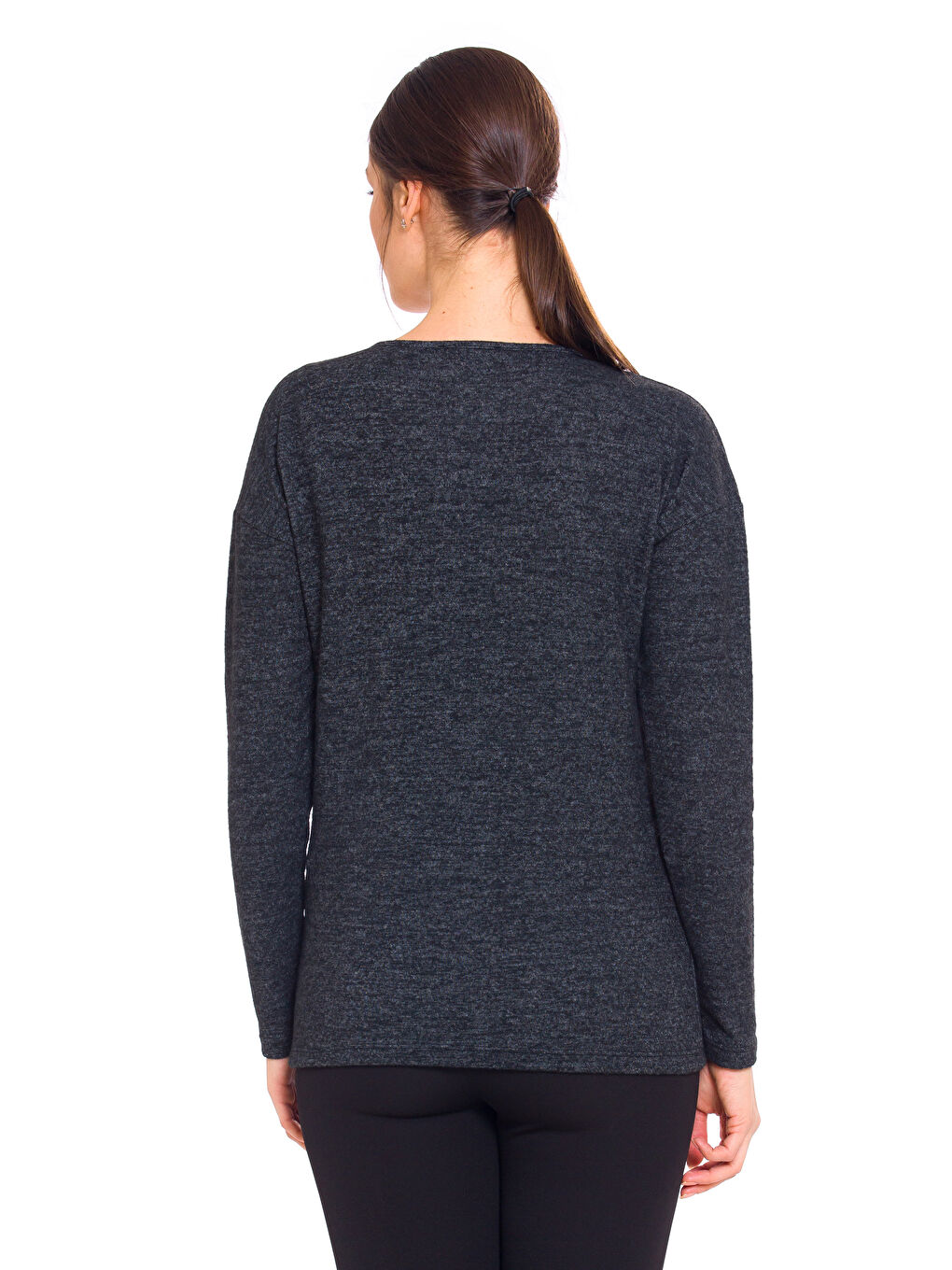 Antrasit Melanj Tişört-1