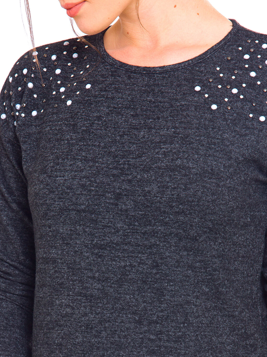 Antrasit Melanj Tişört-3