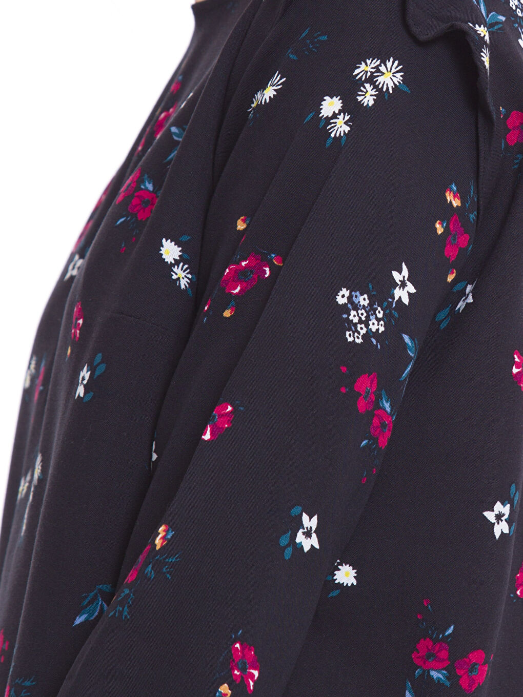 Siyah Kayık Yaka Uzun Kollu Kadın Bluz-3