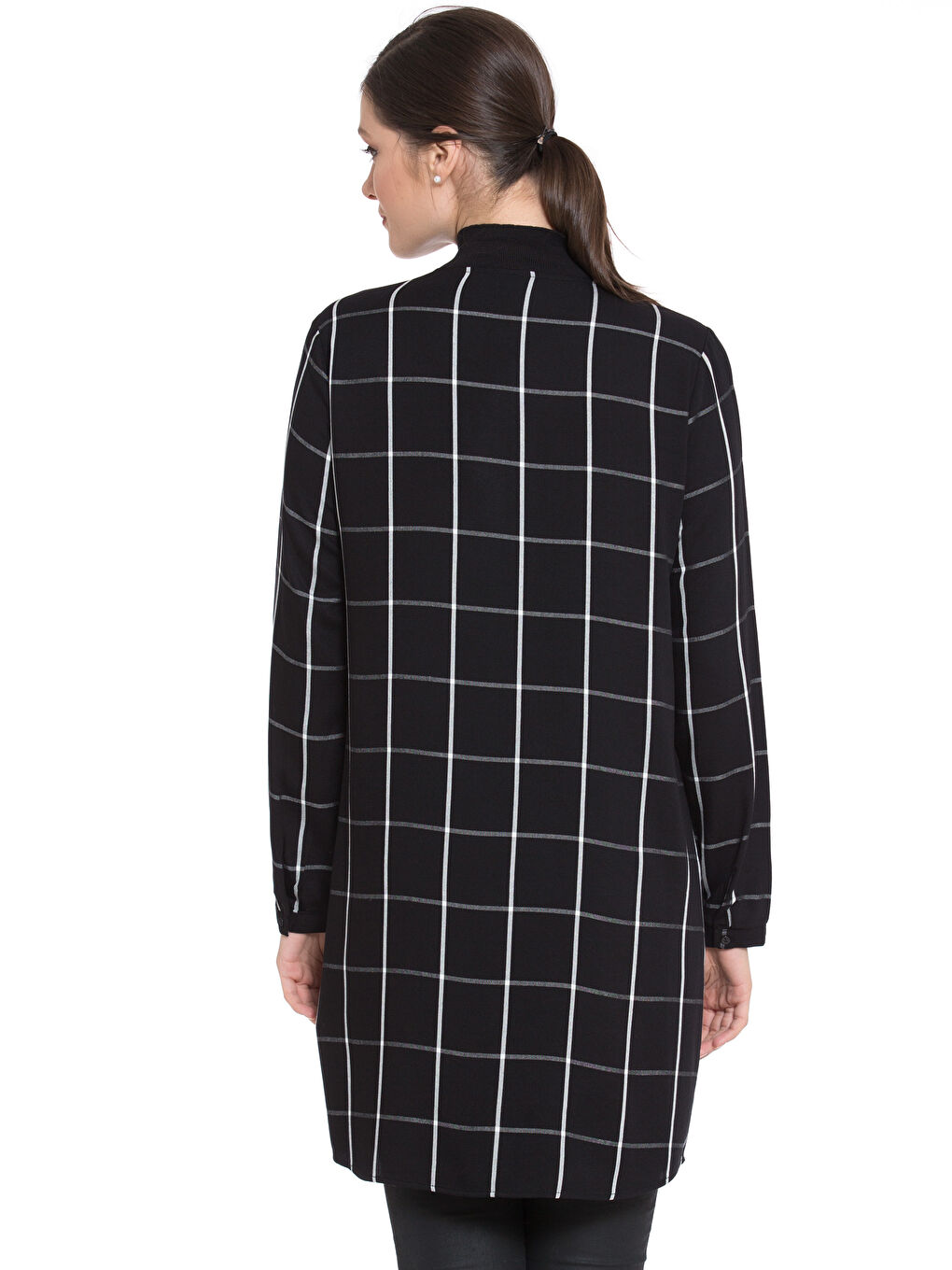 Siyah Ekoseli Tunik-1