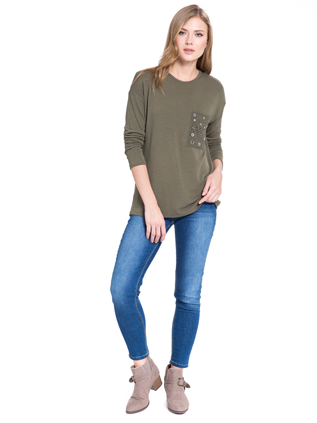 Frau KHAKI T-Shirt-2
