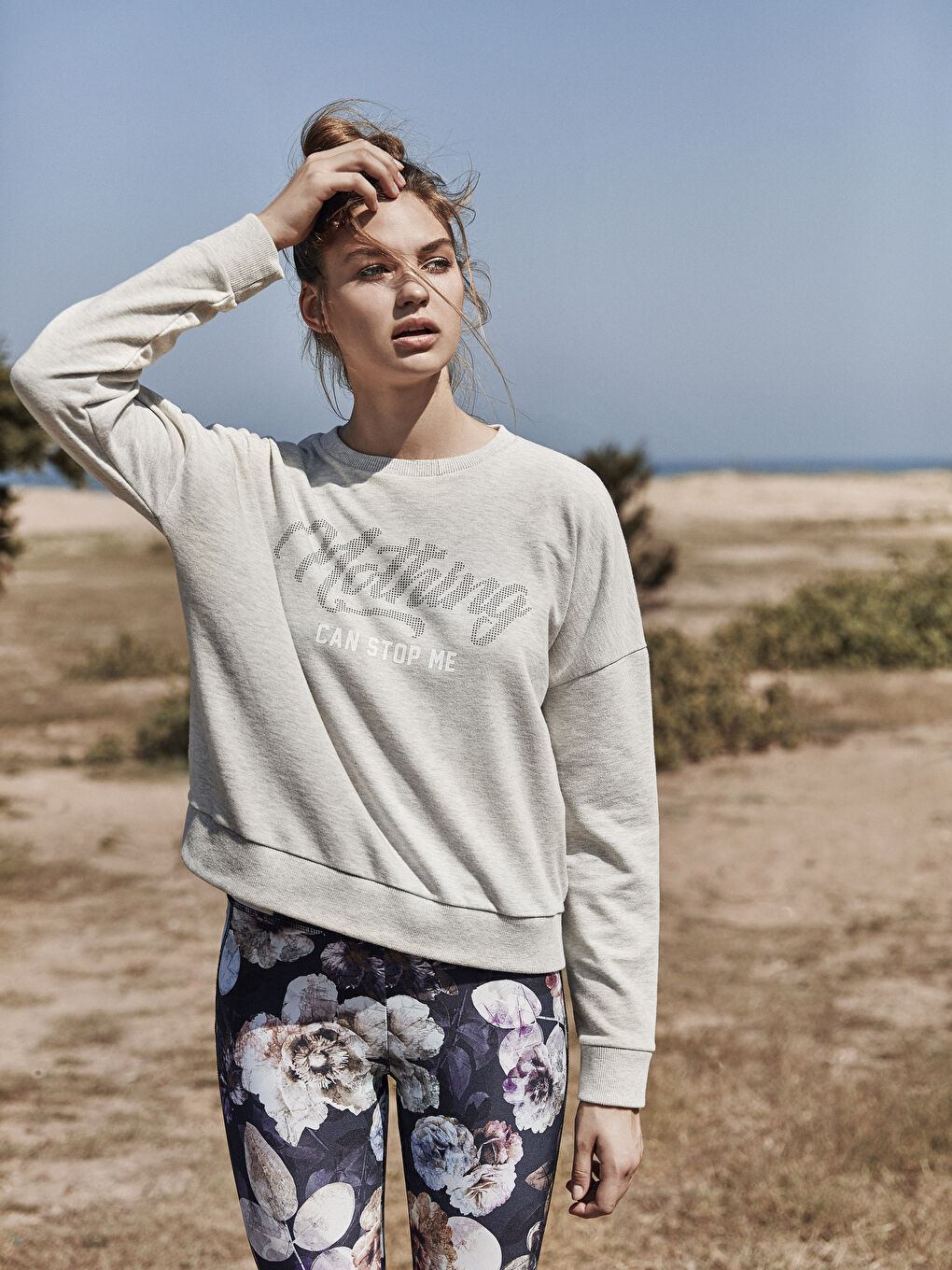 Kar Beyazı Melanj Sweatshirt