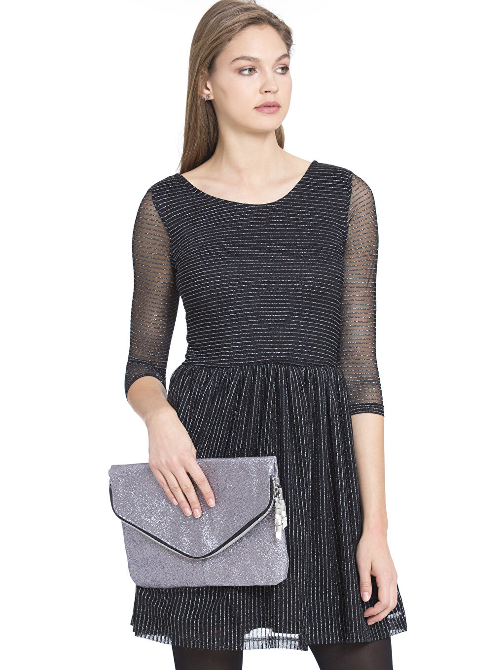 Sac d'épaule GRIS Femme-1