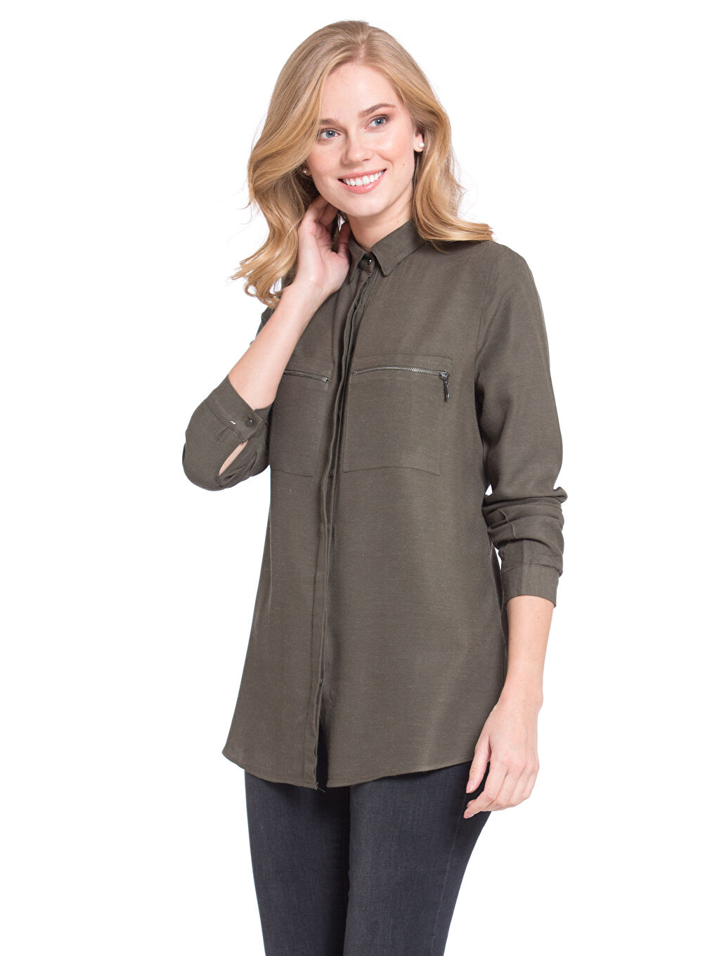 LCWAIKIKI Classic Plain Viscose Shirt -7KK022Z8-ASE