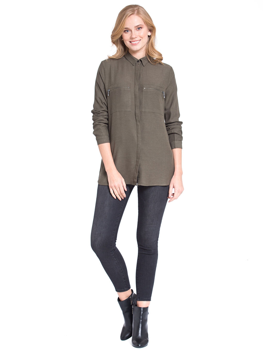 LCWAIKIKI Classic Plain Viscose Shirt -7KK022Z8-ASE