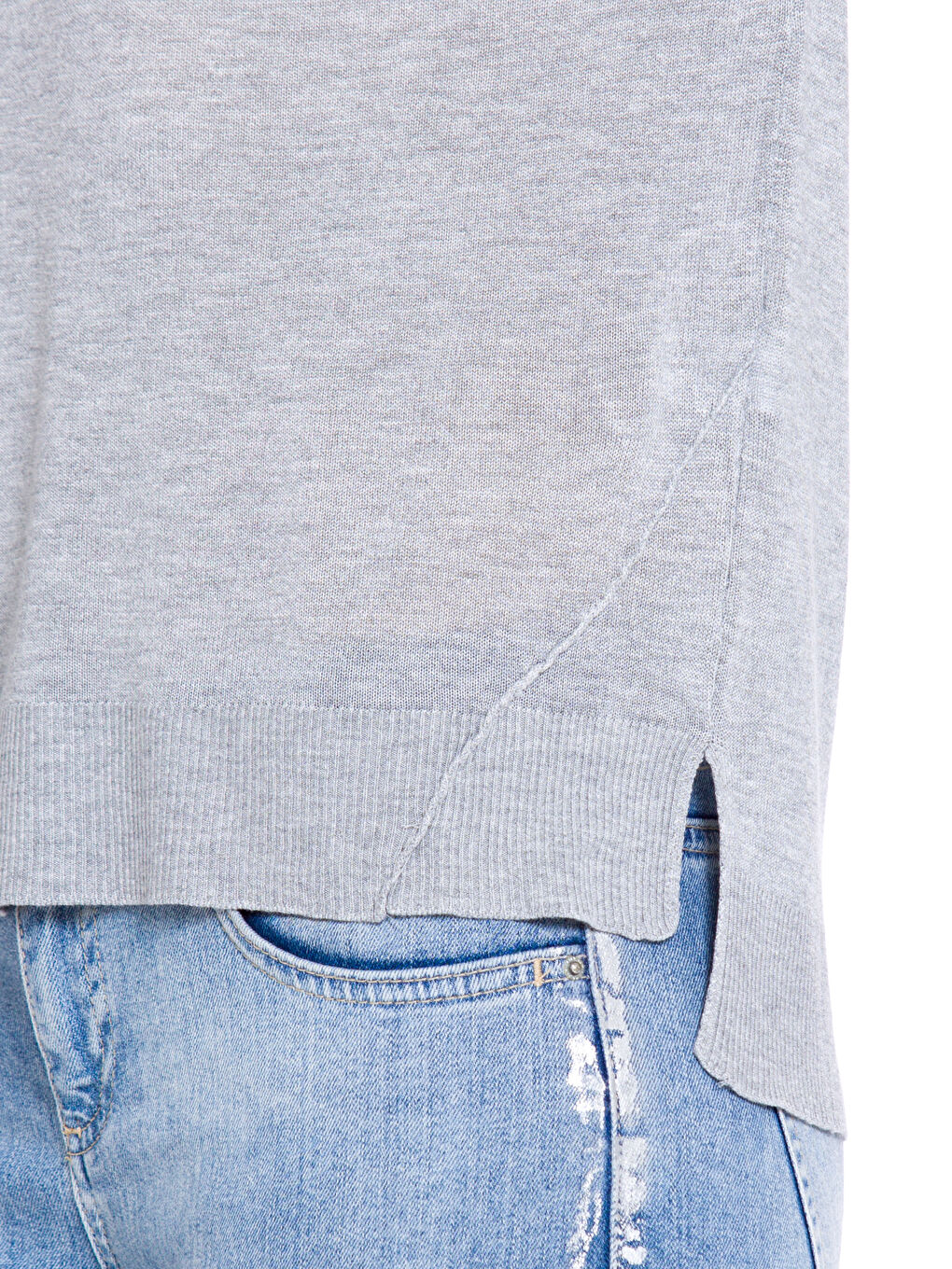 Жена Сиво Пуловер -3